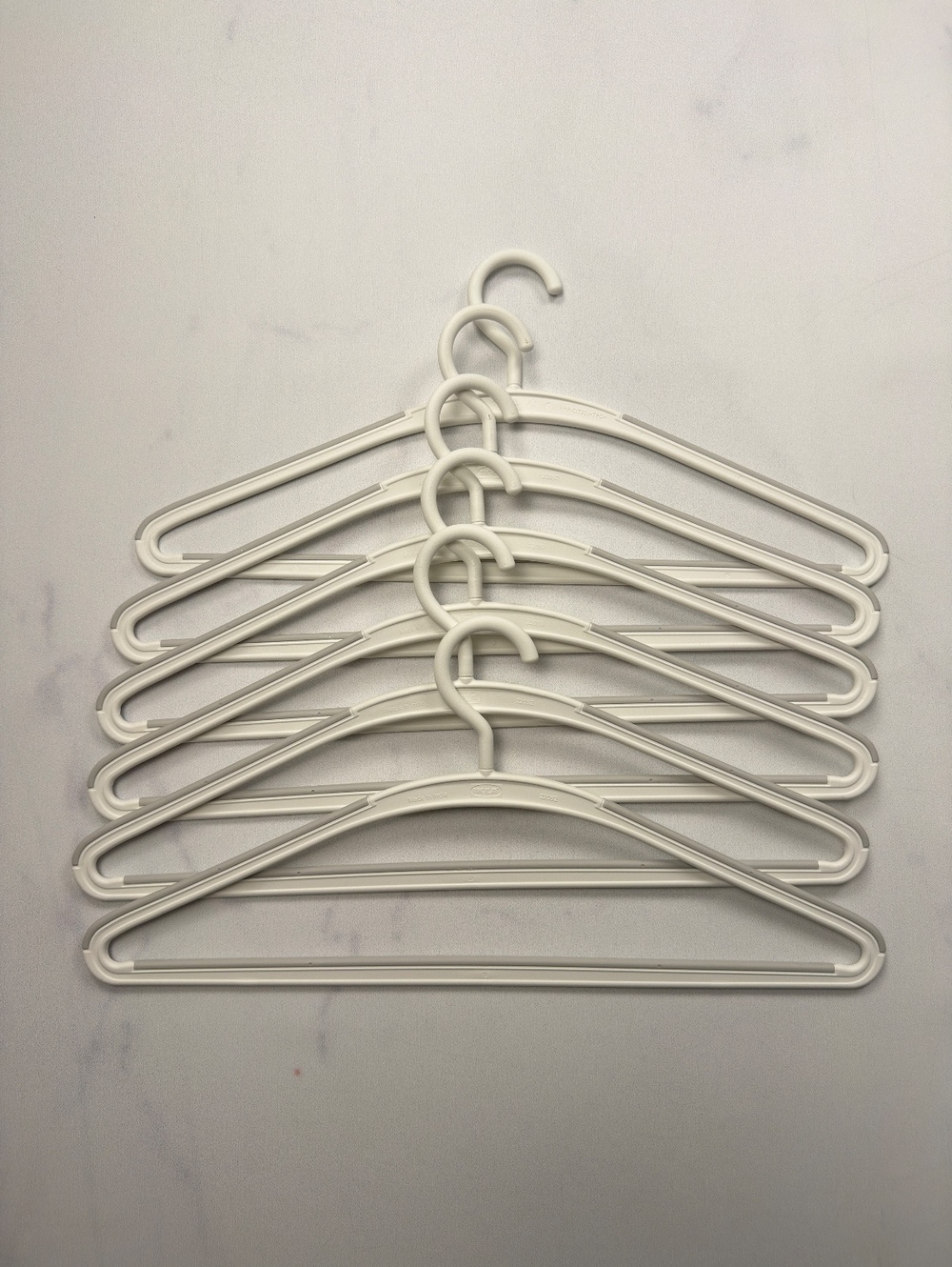 Ikea Adult Plastic White Clothes Hangers Set of 6
